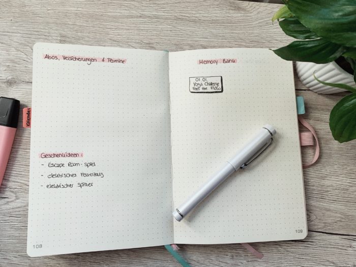 Bullet Journal Setup